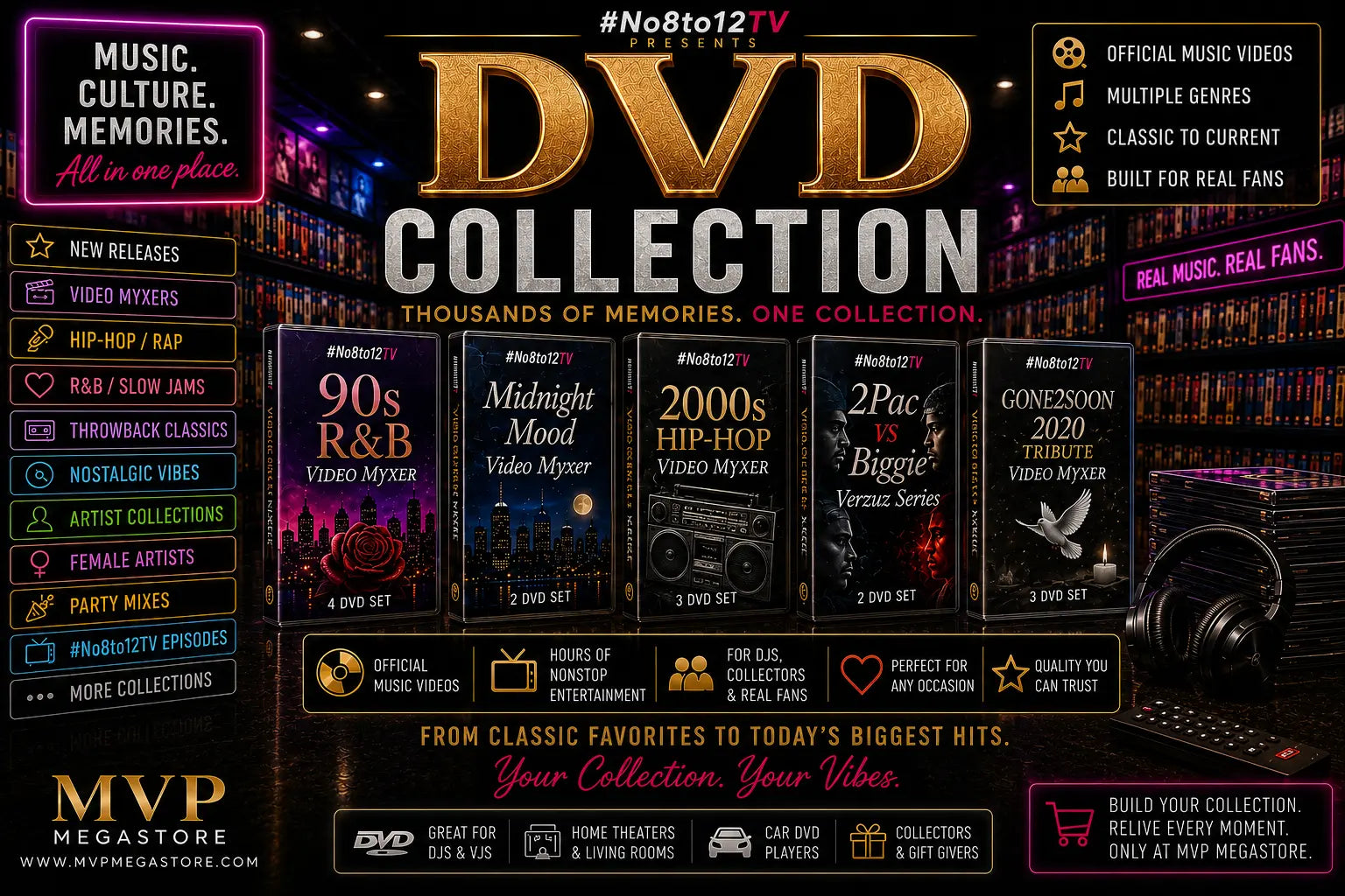 Official Music Video DVDs | Complete DVD Collection | MVP Megastore
