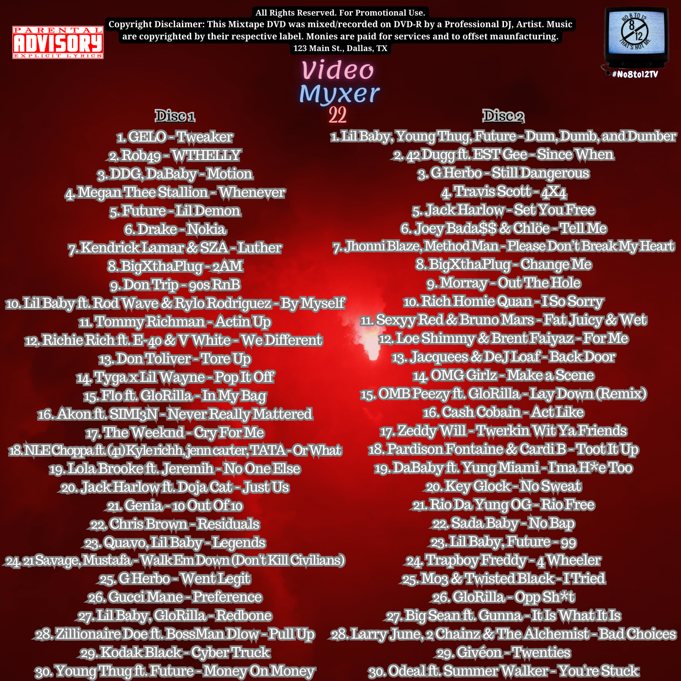#No8to12TV Video Myxer 22 * 60 Official Rap, Hip-Hop & R&B Videos