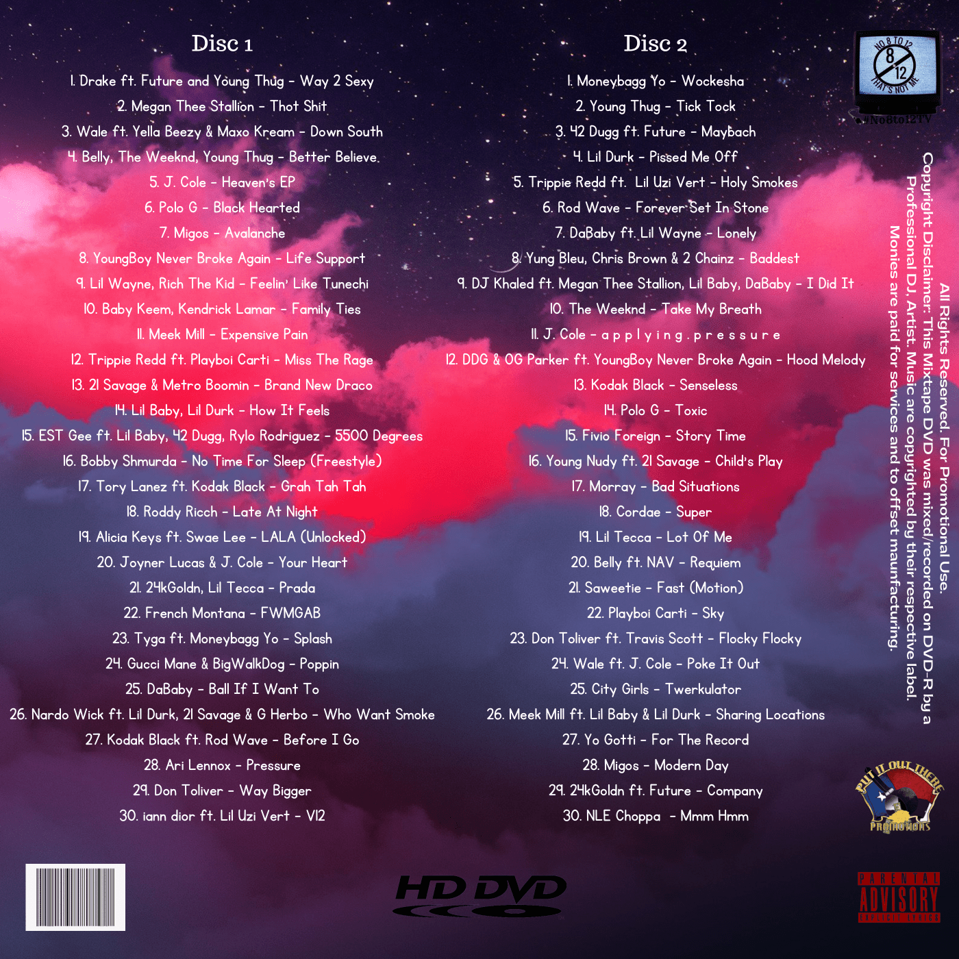 Video Myxer Bulk Set * 240 Hip - Hop and R&B videos on 8 DvDs *Lil Baby, Durk, Migos, Youngboy +more - MVP Megastore