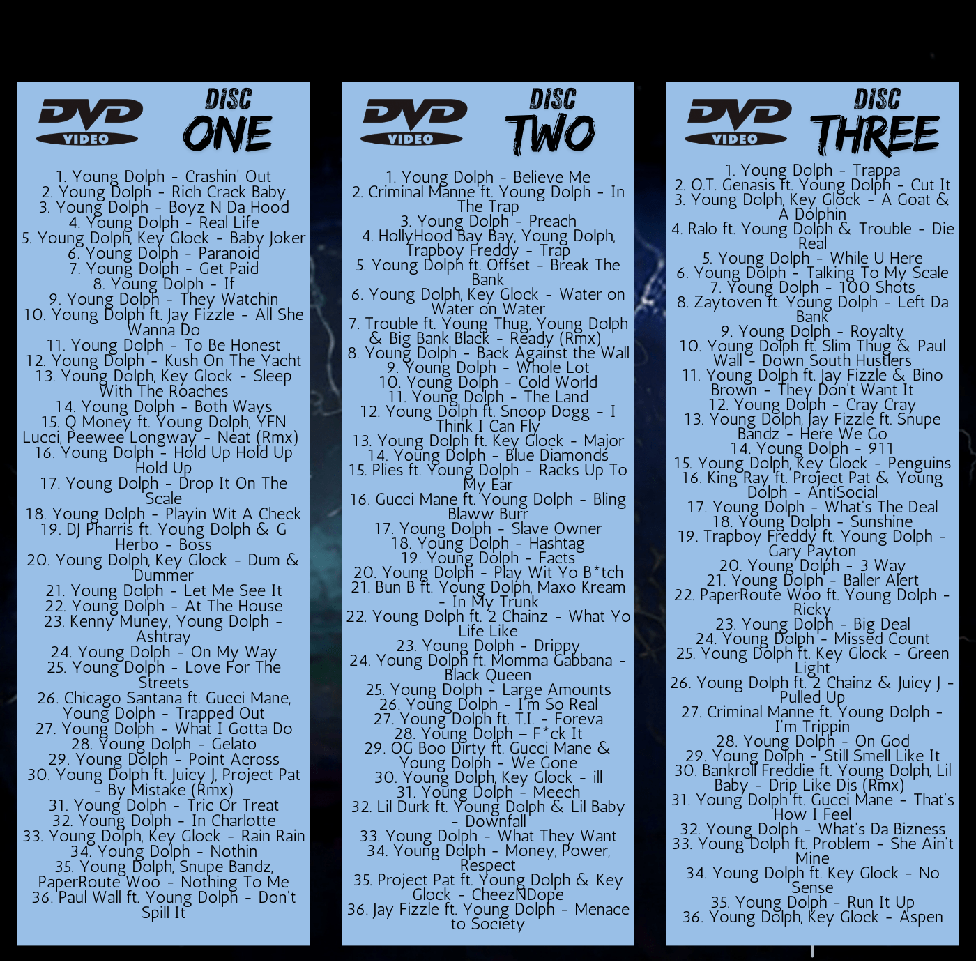 Young Dolph #No8to12TV Video Myxer *3 DVD set* over 100 uncensored music videos featuring Young Dolph - MVP Megastore