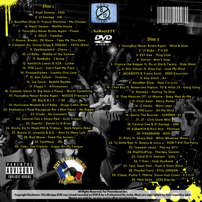 #No8to12TV Hip Hop Hits 2025 Video Myxer *2 DVD set* MVP Megastore