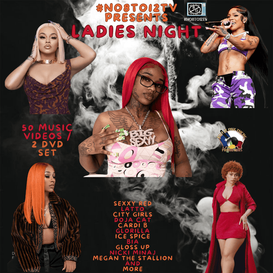 #No8to12TV Ladies Night DVD ..50 Official Hip - Hop videos *2 DvDs* All female artists - MVP Megastore