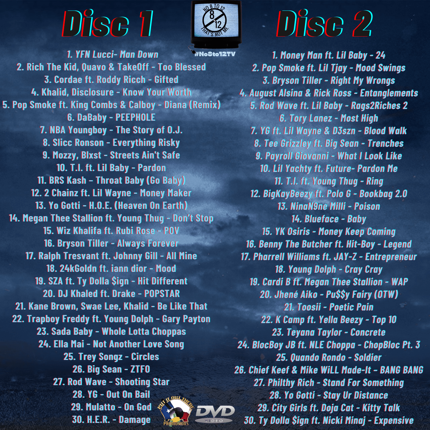 #No8to12TV Video Myxer 16 ... 60 official Rap & Hip - Hop music videos *2 DVD set* - MVP Megastore