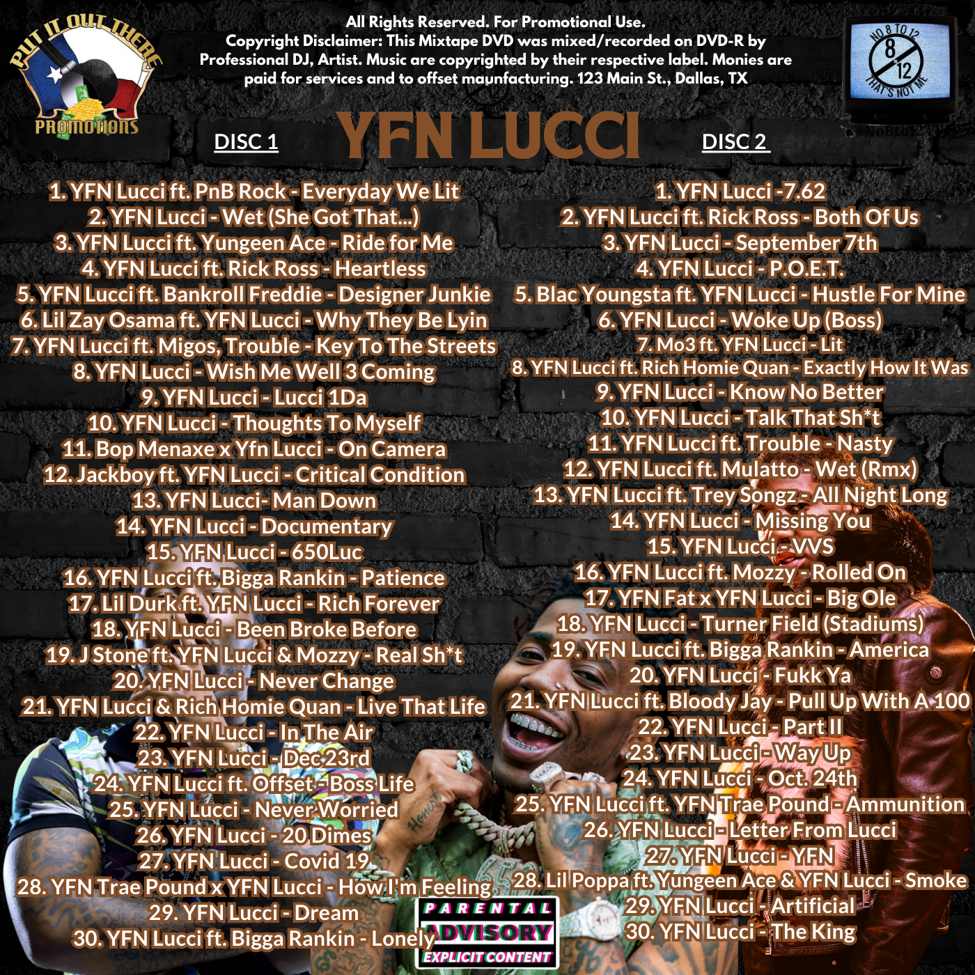 YFN Lucci #No8to12TV Video Myxer *2-DVD set* MVP Megastore