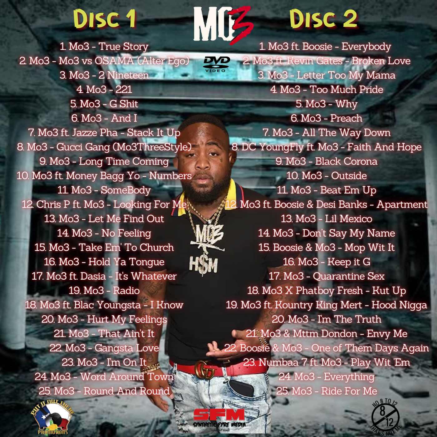 Mo3 #No8to12TV Video Myxer DVD *2 disc set* (Brand New) ...50 Rap & Hip Hop Videos #LL3