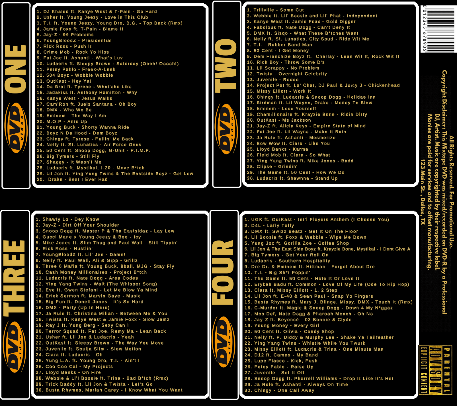 #No8to12TV 2000s Hip Hop Video Myxer *4 DVD set* - MVP Megastore