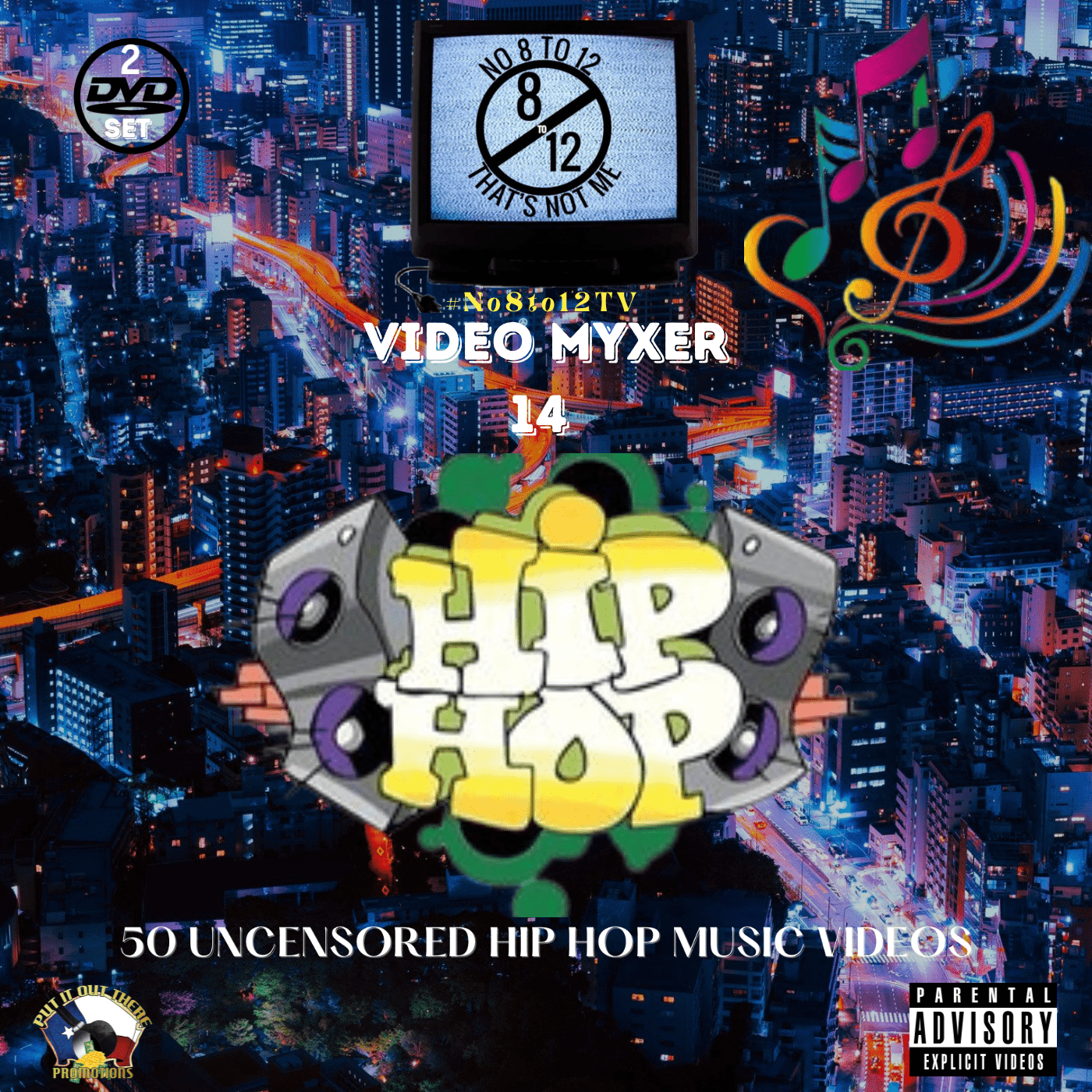 #No8to12TV Video Myxer 14 ... 50 official Rap & Hip - Hop music videos *2 DVD set* - MVP Megastore