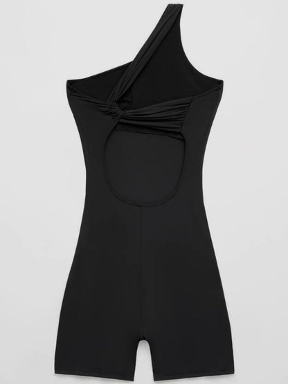 Single Shoulder Active Romper - MVP Megastore