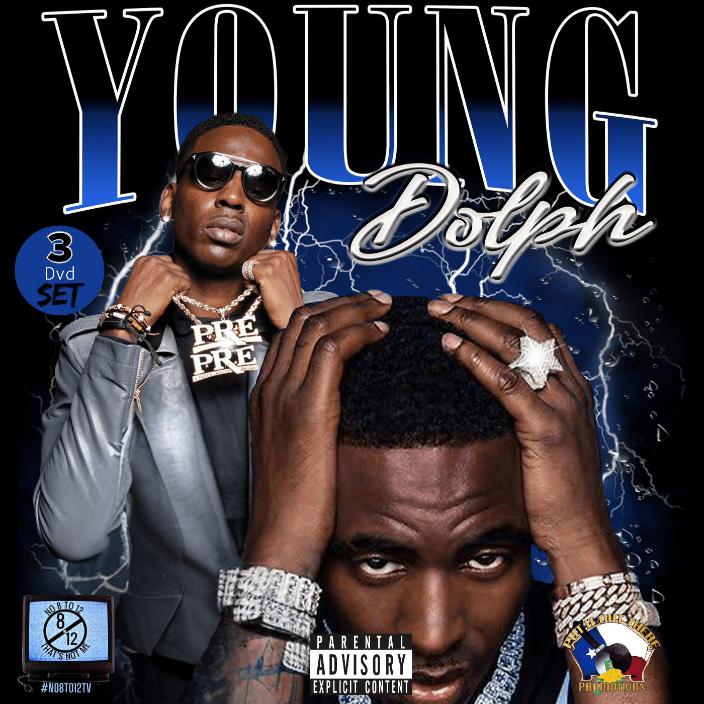 Young Dolph #No8to12TV Video Myxer *3 DVD set* over 100 uncensored music videos featuring Young Dolph - MVP Megastore